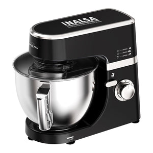 INALSA Stand Mixer 1200W|Pure Copper Motor|5.3L SS Bowl With Splash Guard|Metal Gears for Extra Durability|Accessories Included|Dishwasher Safe|Baking,Cake Mixer,Kneading-Kratos Plus