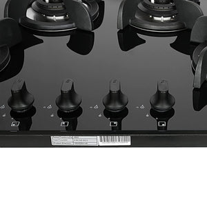 Faber Hob/Hobtop 4 Brass Burner Electric Auto Ignition, Glass Top (HOB ULTIMA HT724 CRS BR CI AI ) - Black, 72 cm