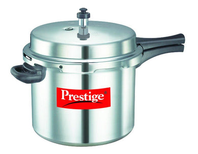 PRESTIGE POPULAR ALUMINIUM PRESSURE COOKER, 10 LITRES, SILVER - KOCHEN ESSENTIAL